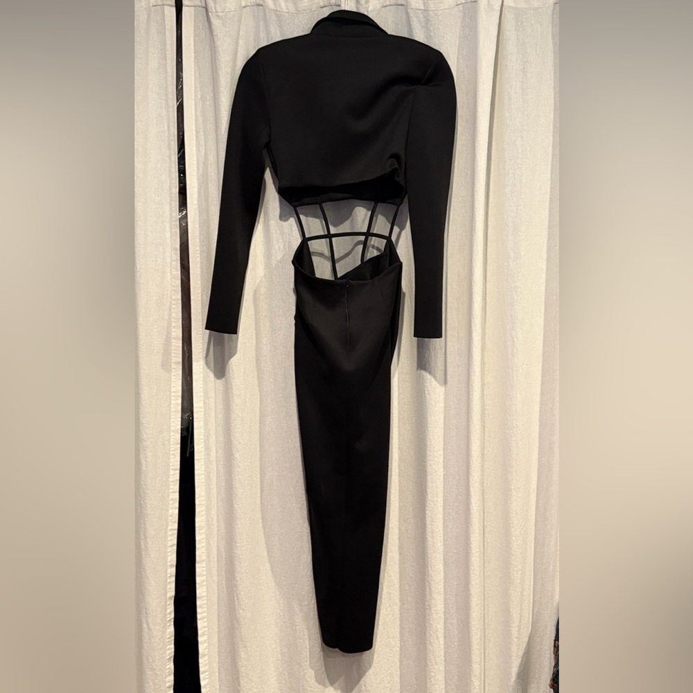 NWT, ASOS DESIGN corset 2 piece tux dress in black, size 2 - Picture 3 of 4